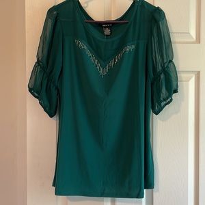 Gorgeous Ladies dressy top by Adele and May size XL